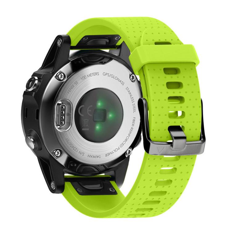 For Garmin QuickFit 20mm Kalebol Dot Texture Silicone Watch Band(Lemon Green) - free shipping - PMc TechLife - Order now!