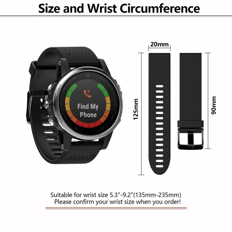 For Garmin QuickFit 20mm Kalebol Dot Texture Silicone Watch Band(Dark Blue) - free shipping - PMc TechLife - Order now!