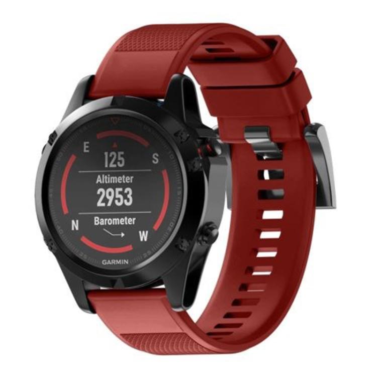 For Garmin QuickFit 26mm Kalebol Triangle Texture Silicone Watch Band(Red) - free shipping - PMc TechLife - Order now!