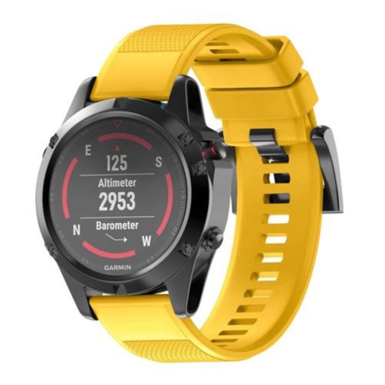 For Garmin QuickFit 26mm Kalebol Triangle Texture Silicone Watch Band(Yellow) - free shipping - PMc TechLife - Order now!