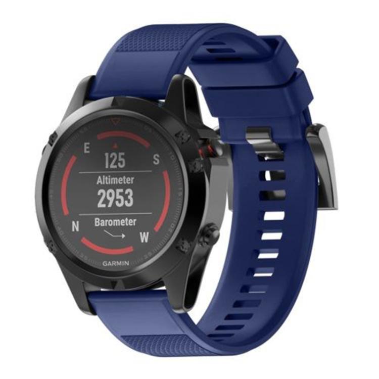 For Garmin QuickFit 26mm Kalebol Triangle Texture Silicone Watch Band(Dark Blue) - free shipping - PMc TechLife - Order now!