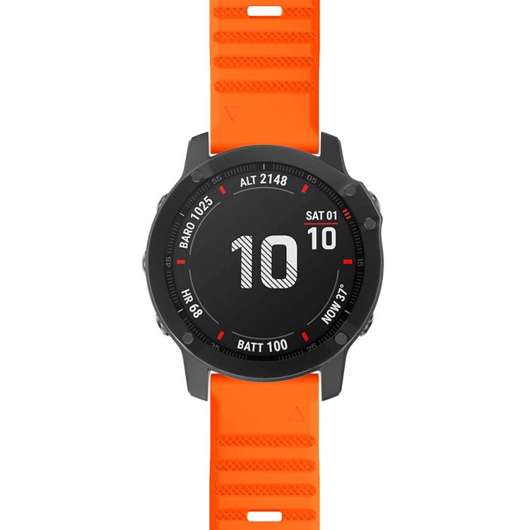 For Garmin QuickFit 22mm Kalebol Concave Texture Silicone Watch Band(Orange) - free shipping - PMc TechLife - Order now!