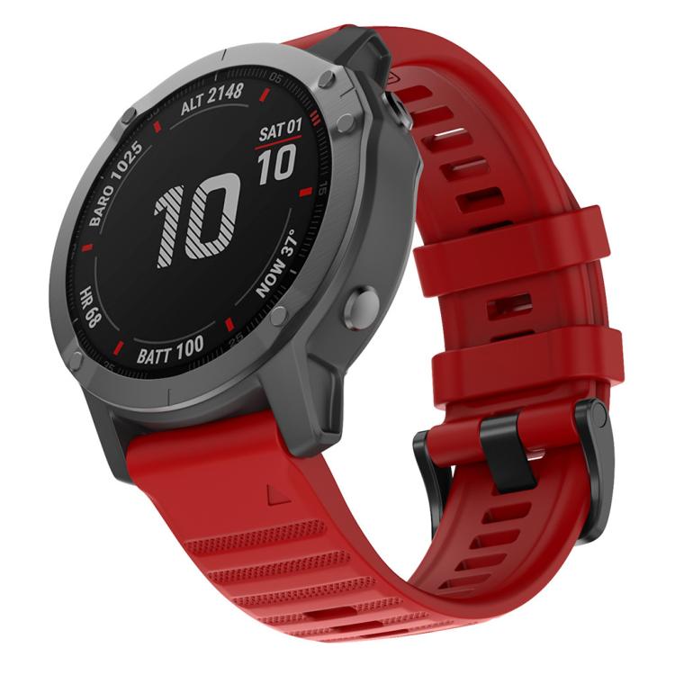 For Garmin QuickFit 22mm Kalebol Concave Texture Silicone Watch Band(Red) - free shipping - PMc TechLife - Order now!