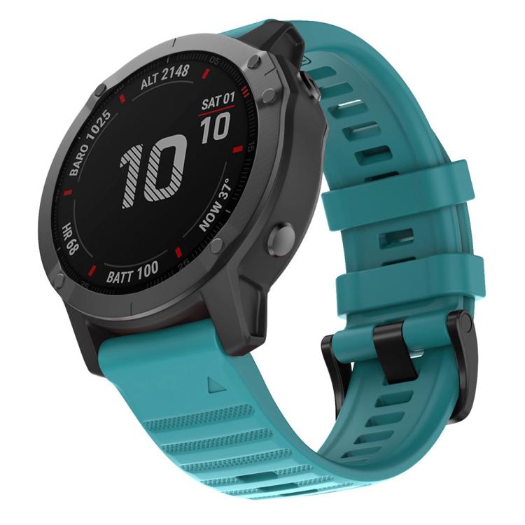 For Garmin QuickFit 22mm Kalebol Concave Texture Silicone Watch Band(Blue Green) - free shipping - PMc TechLife - Order now!