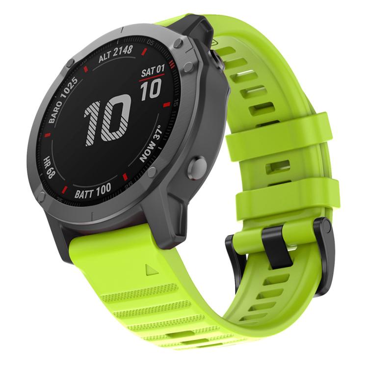 For Garmin QuickFit 22mm Kalebol Concave Texture Silicone Watch Band(Lemon Green) - free shipping - PMc TechLife - Order now!