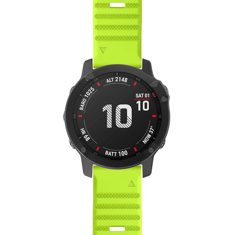 For Garmin QuickFit 22mm Kalebol Concave Texture Silicone Watch Band(Lemon Green) - free shipping - PMc TechLife - Order now!