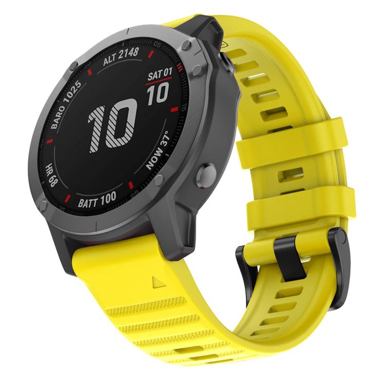 For Garmin QuickFit 26mm Kalebol Concave Texture Silicone Watch Band(Yellow) - free shipping - PMc TechLife - Order now!