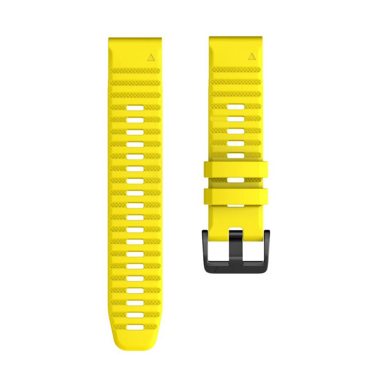 For Garmin QuickFit 26mm Kalebol Concave Texture Silicone Watch Band(Yellow) - free shipping - PMc TechLife - Order now!
