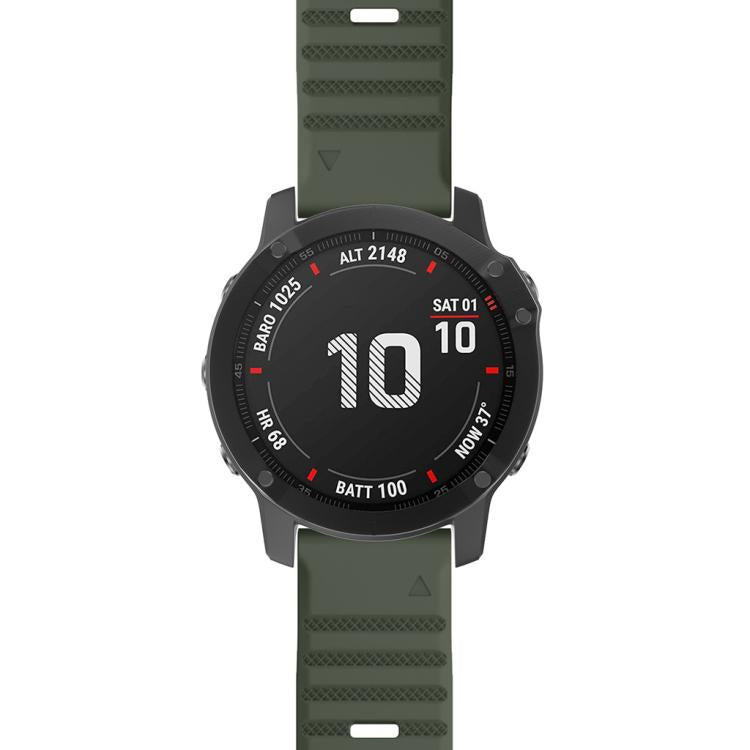 For Garmin QuickFit 26mm Kalebol Concave Texture Silicone Watch Band(Army Green) - free shipping - PMc TechLife - Order now!
