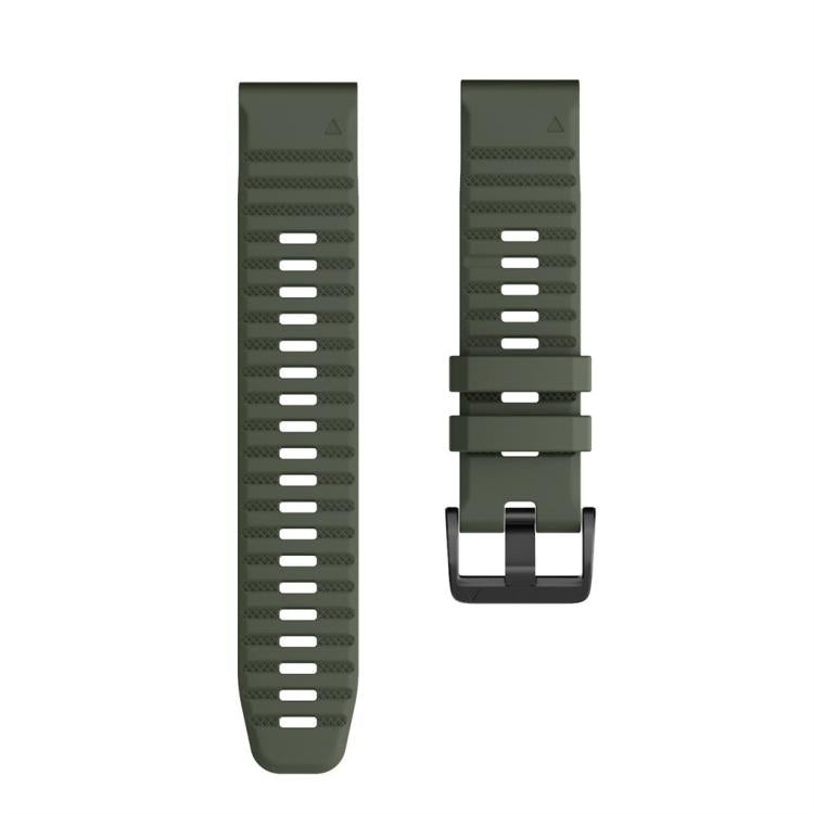 For Garmin QuickFit 26mm Kalebol Concave Texture Silicone Watch Band(Army Green) - free shipping - PMc TechLife - Order now!