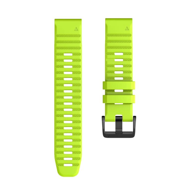 For Garmin QuickFit 26mm Kalebol Concave Texture Silicone Watch Band(Lemon Green) - free shipping - PMc TechLife - Order now!