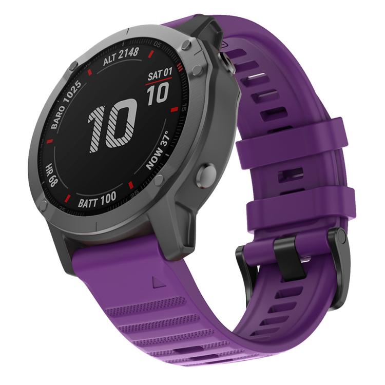 For Garmin QuickFit 26mm Kalebol Concave Texture Silicone Watch Band(Purple) - free shipping - PMc TechLife - Order now!