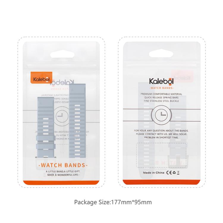 For Garmin QuickFit 22mm Kalebol Concave Texture Silicone Watch Band(Royal Blue) - free shipping - PMc TechLife - Order now!