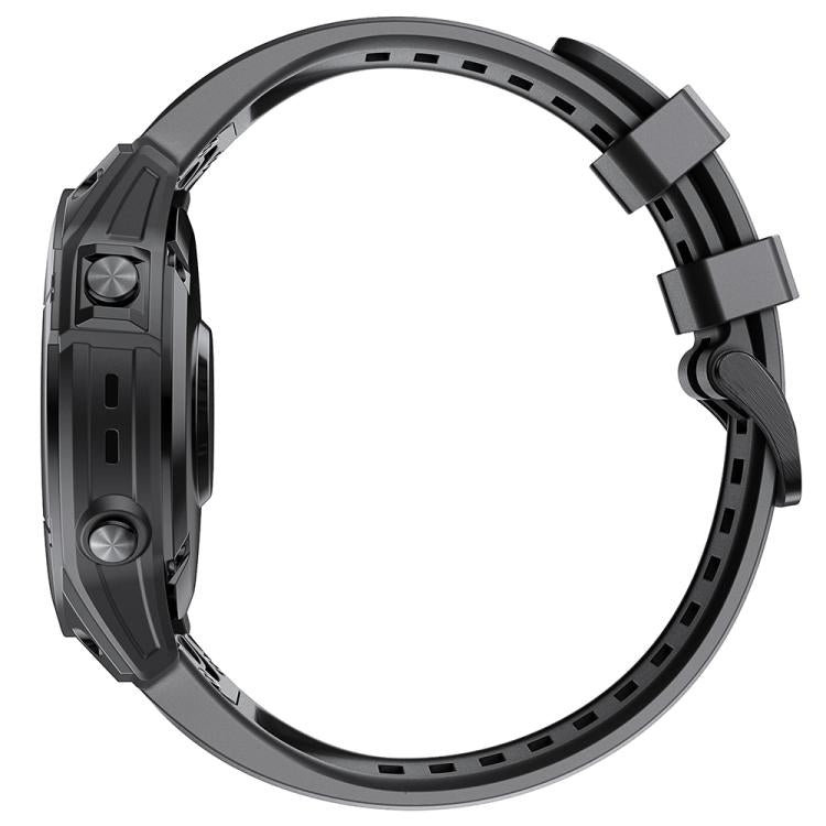 For Garmin QuickFit 20mm Kalebol Ladder Silicone Watch Band(Black) - free shipping - PMc TechLife - Order now!