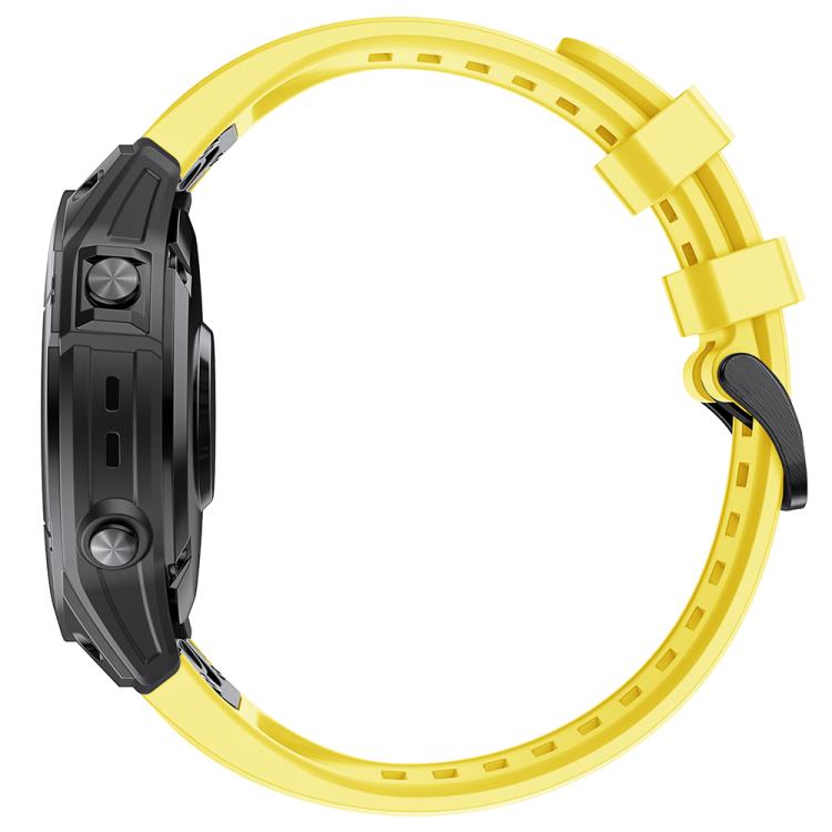For Garmin QuickFit 20mm Kalebol Ladder Silicone Watch Band(Yellow) - Watch Bands by Kalebol | Online Shopping South Africa | PMc TechLife | Buy Now Pay Later Mobicred