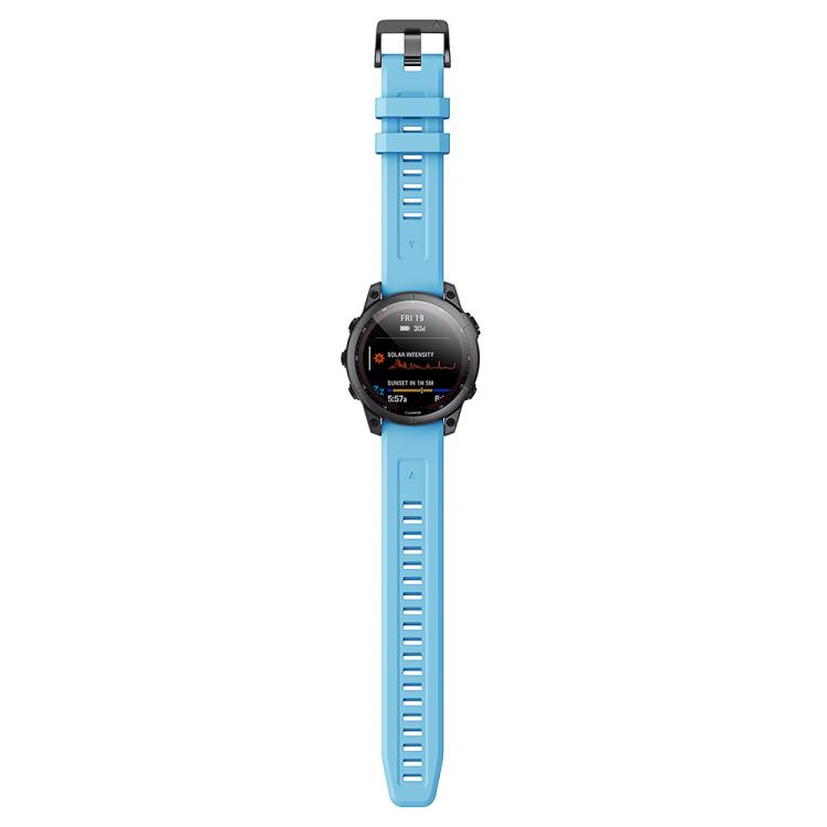 For Garmin QuickFit 20mm Kalebol Ladder Silicone Watch Band(Sky Blue) - free shipping - PMc TechLife - Order now!