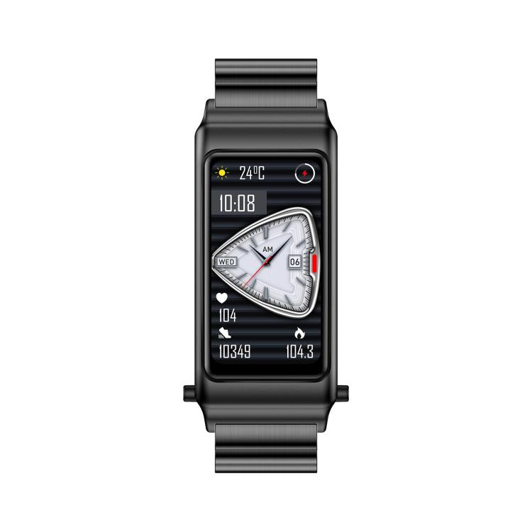 K80 1.57 inch Steel Band IP67 Earphone Detachable Smart Watch, Support Bluetooth Call(Black) - free shipping - PMC TechLife - Order now!