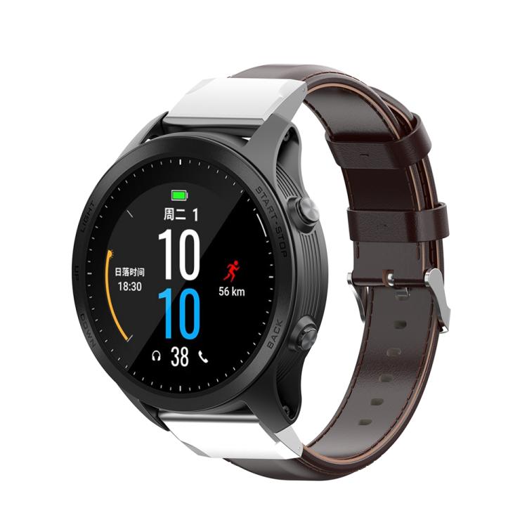 For Garmin QuickFit 22mm Kalebol Waxed Calfskin Leather Watch Band(Coffee) - free shipping - PMc TechLife - Order now!
