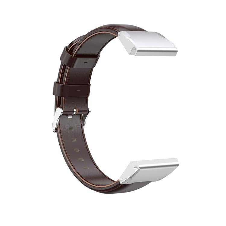 For Garmin QuickFit 22mm Kalebol Waxed Calfskin Leather Watch Band(Coffee) - free shipping - PMc TechLife - Order now!