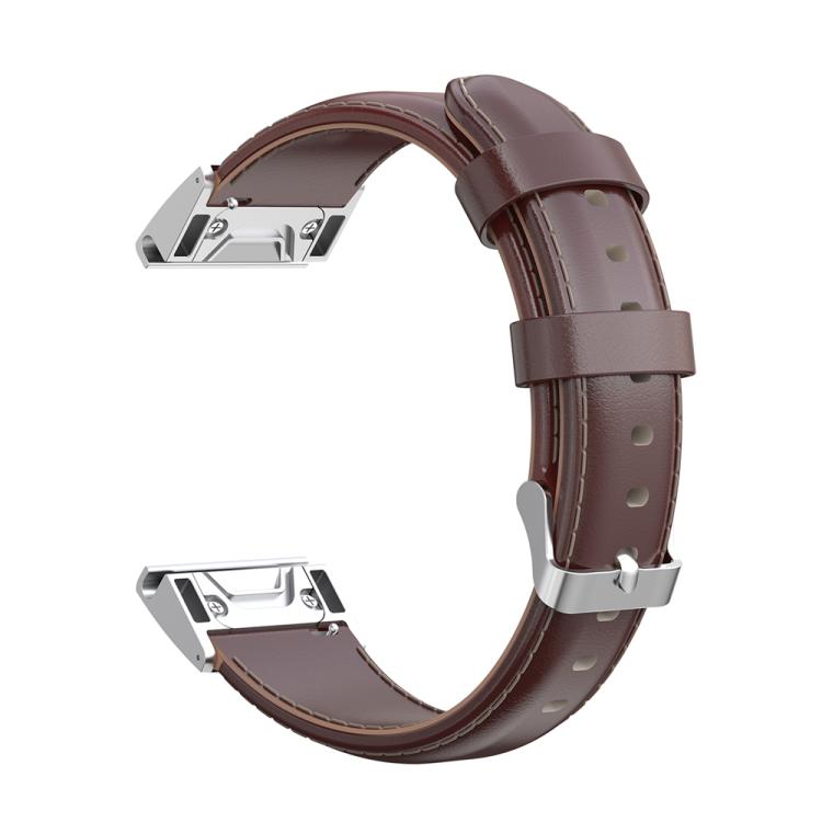 For Garmin QuickFit 22mm Kalebol Waxed Calfskin Leather Watch Band(Brown) - free shipping - PMc TechLife - Order now!