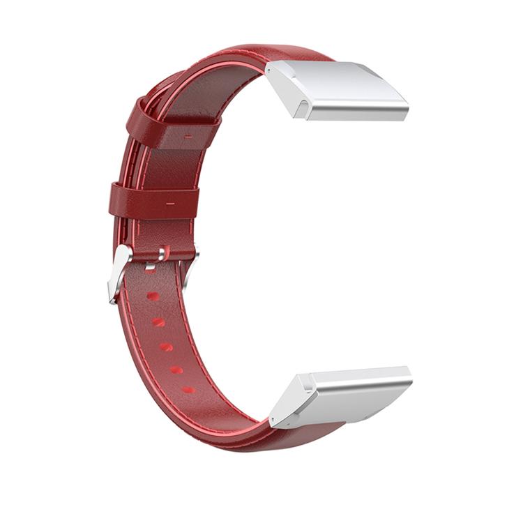 For Garmin QuickFit 26mm Kalebol Waxed Calfskin Leather Watch Band(Red) - free shipping - PMc TechLife - Order now!