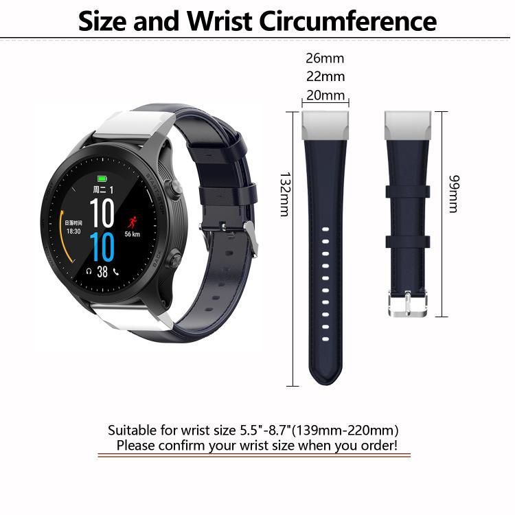 For Garmin QuickFit 26mm Kalebol Waxed Calfskin Leather Watch Band(Black) - free shipping - PMc TechLife - Order now!