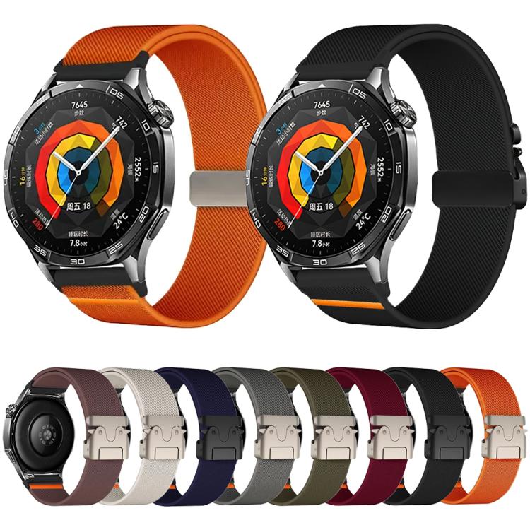 22mm Parachute Buckle Elastic Nylon Watch Band(Smoky Purple) - 22mm Bands by PMc TechLife | Online Shopping South Africa | PMc TechLife | Buy Now Pay Later Mobicred
