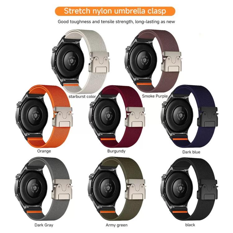 20mm Parachute Buckle Elastic Nylon Watch Band(Dark Grey) - free shipping - PMc TechLife - Order now!