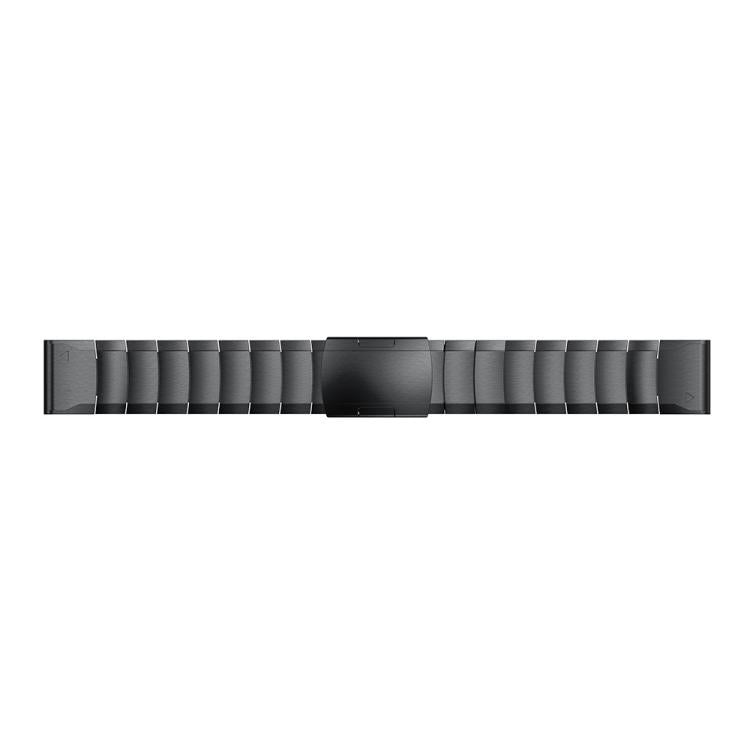 For Garmin QuickFit 20mm Kalebol Turtle Back Buckle Stainless Steel Watch Band(Black) - Watch Bands by Kalebol | Online Shopping South Africa | PMc TechLife | Buy Now Pay Later Mobicred