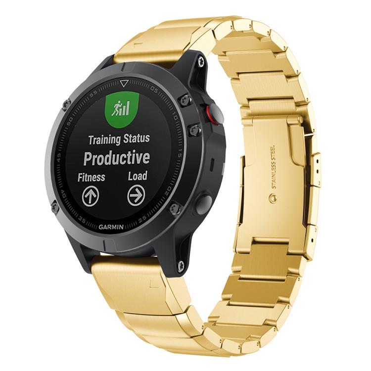 For Garmin QuickFit 26mm Kalebol Turtle Back Buckle Stainless Steel Watch Band(Gold) - free shipping - PMc TechLife - Order now!