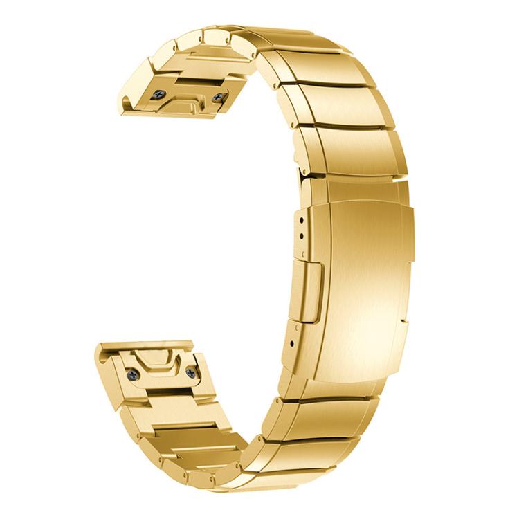 For Garmin QuickFit 26mm Kalebol Turtle Back Buckle Stainless Steel Watch Band(Gold) - free shipping - PMc TechLife - Order now!