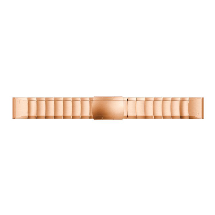 For Garmin QuickFit 26mm Kalebol Turtle Back Buckle Stainless Steel Watch Band(Rose Gold) - free shipping - PMc TechLife - Order now!