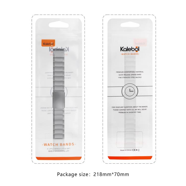 For Garmin QuickFit 20mm Kalebol Turtle Back Buckle Stainless Steel Watch Band(Black) - Watch Bands by Kalebol | Online Shopping South Africa | PMc TechLife | Buy Now Pay Later Mobicred