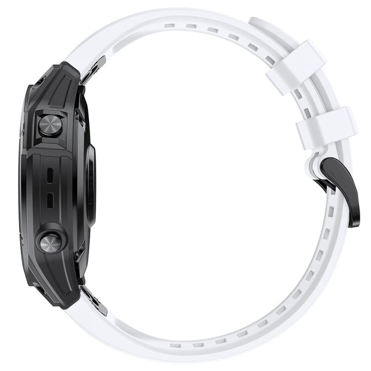 For Garmin QuickFit 22mm Kalebol Ladder Silicone Watch Band(White) - Watch Bands by Kalebol | Online Shopping South Africa | PMc TechLife | Buy Now Pay Later Mobicred