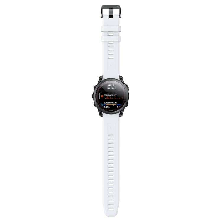 For Garmin QuickFit 22mm Kalebol Ladder Silicone Watch Band(White) - Watch Bands by Kalebol | Online Shopping South Africa | PMc TechLife | Buy Now Pay Later Mobicred