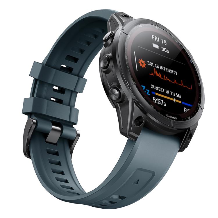 For Garmin QuickFit 22mm Kalebol Ladder Silicone Watch Band(Navy Blue) - free shipping - PMc TechLife - Order now!