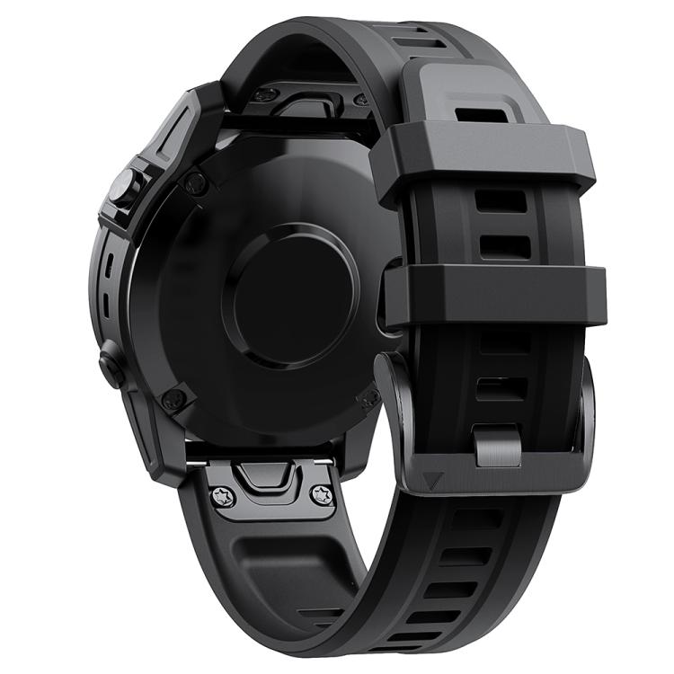 For Garmin QuickFit 22mm Kalebol Ladder Silicone Watch Band(Black) - free shipping - PMc TechLife - Order now!