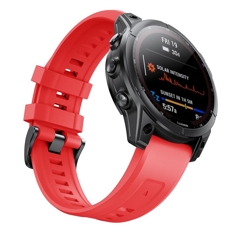 For Garmin QuickFit 22mm Kalebol Ladder Silicone Watch Band(Red) - free shipping - PMc TechLife - Order now!