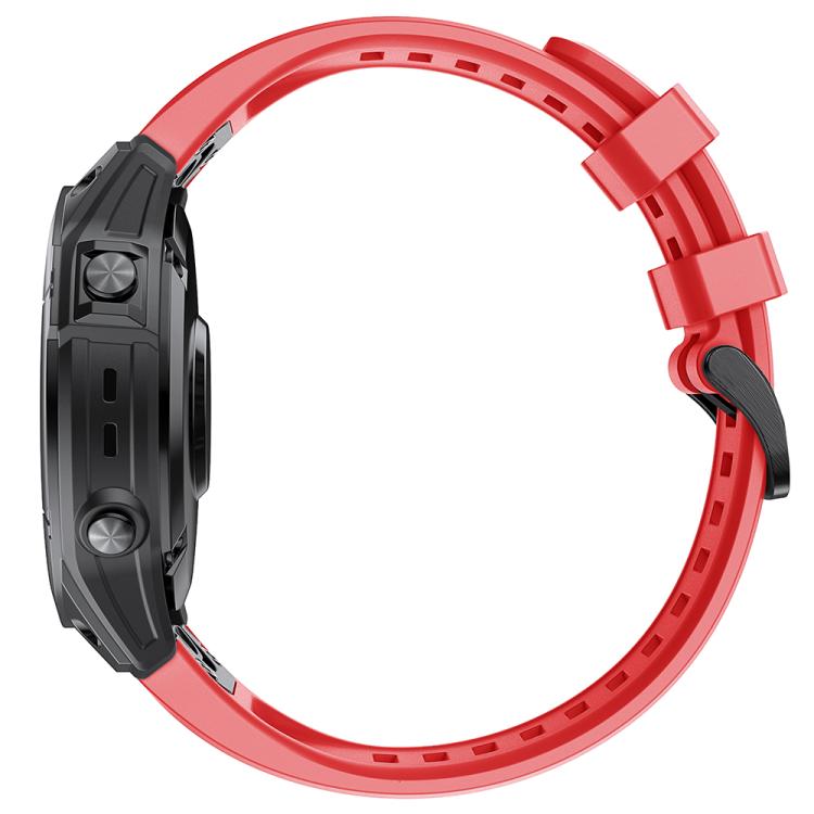 For Garmin QuickFit 22mm Kalebol Ladder Silicone Watch Band(Red) - free shipping - PMc TechLife - Order now!