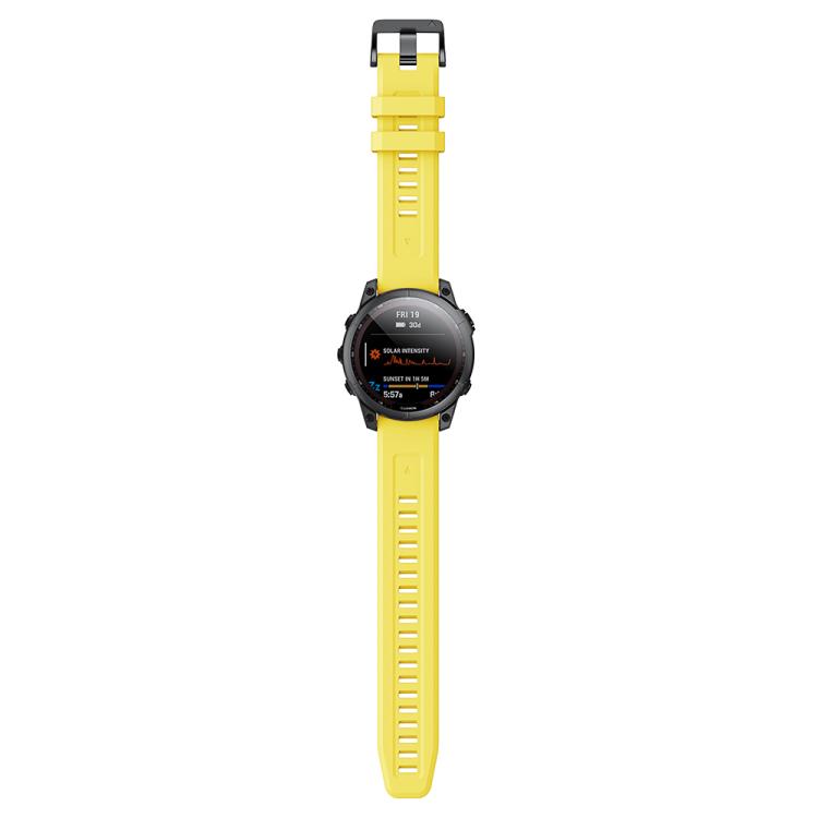 For Garmin QuickFit 22mm Kalebol Ladder Silicone Watch Band(Yellow) - free shipping - PMc TechLife - Order now!