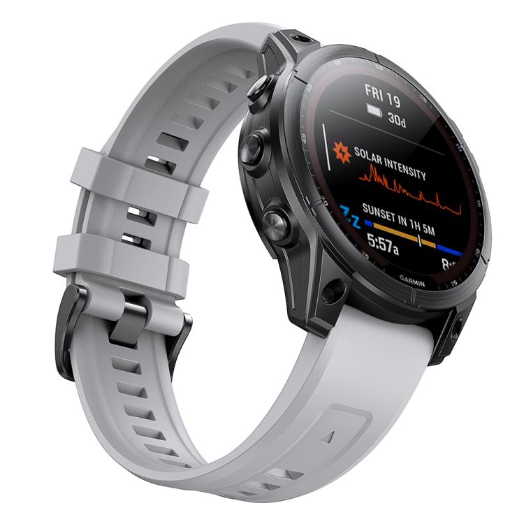 For Garmin QuickFit 22mm Kalebol Ladder Silicone Watch Band(Grey) - free shipping - PMc TechLife - Order now!