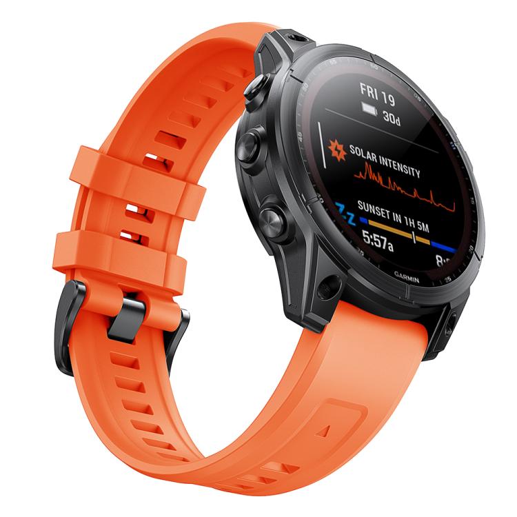 For Garmin QuickFit 26mm Kalebol Ladder Silicone Watch Band(Orange) - free shipping - PMc TechLife - Order now!