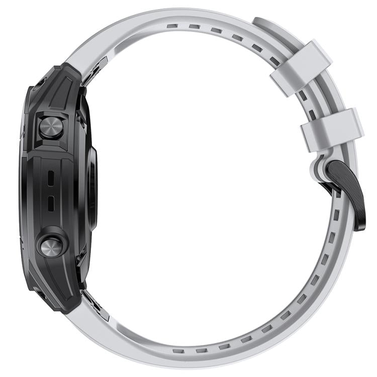 For Garmin QuickFit 26mm Kalebol Ladder Silicone Watch Band(Grey) - free shipping - PMc TechLife - Order now!