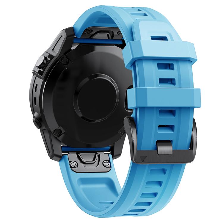 For Garmin QuickFit 26mm Kalebol Ladder Silicone Watch Band(Sky Blue) - free shipping - PMc TechLife - Order now!