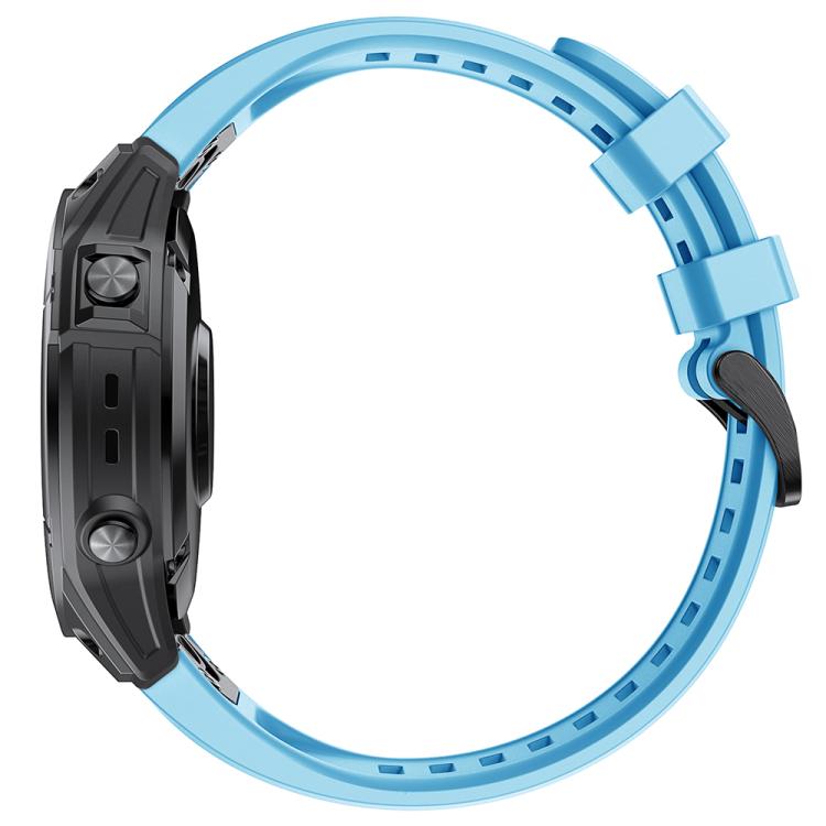 For Garmin QuickFit 26mm Kalebol Ladder Silicone Watch Band(Sky Blue) - free shipping - PMc TechLife - Order now!
