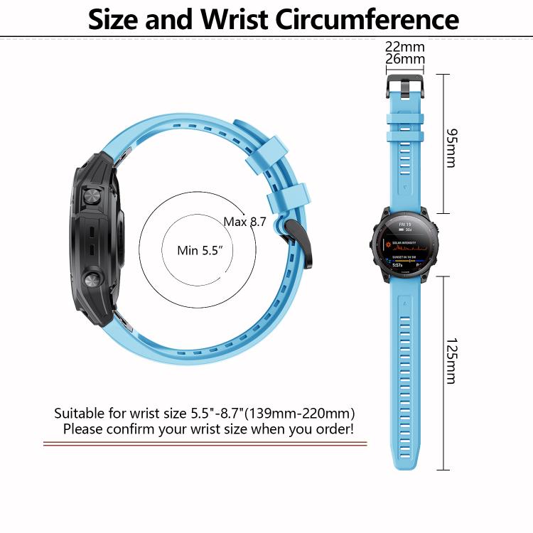 For Garmin QuickFit 26mm Kalebol Ladder Silicone Watch Band(Red) - free shipping - PMc TechLife - Order now!
