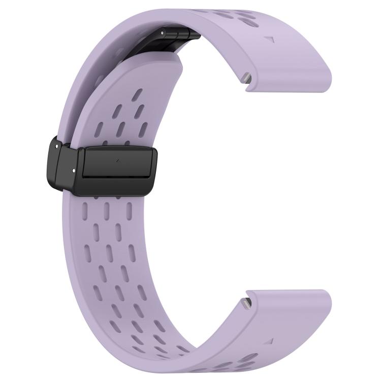 For Garmin QuickFit 20mm Kalebol Magnetic Buckle Silicone Watch Band(Purple) - free shipping - PMc TechLife - Order now!