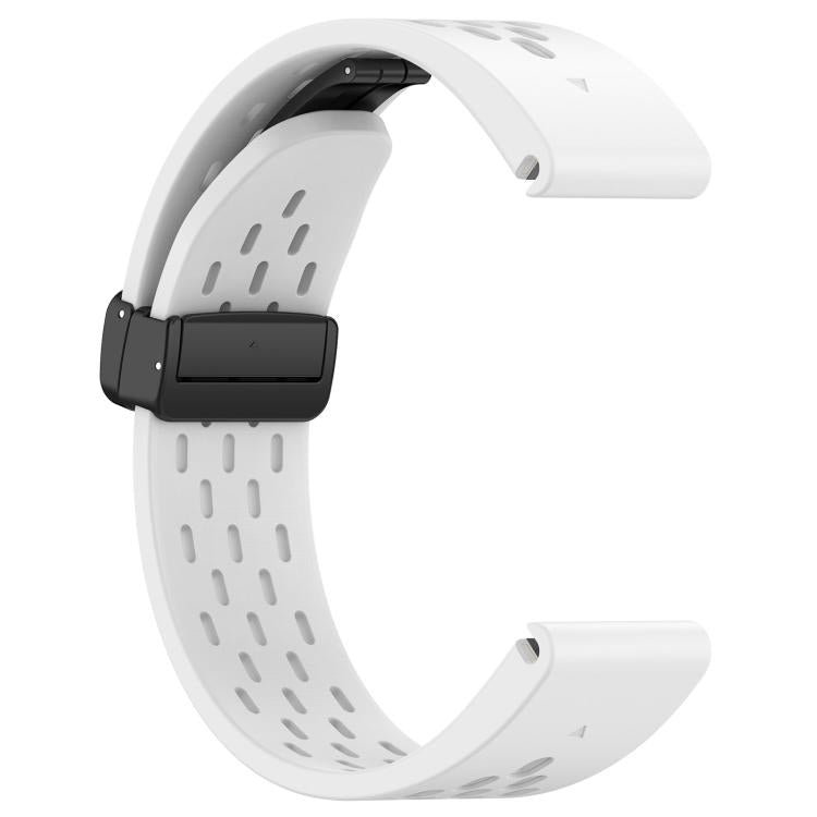 For Garmin QuickFit 22mm Kalebol Magnetic Buckle Silicone Watch Band(White) - free shipping - PMc TechLife - Order now!