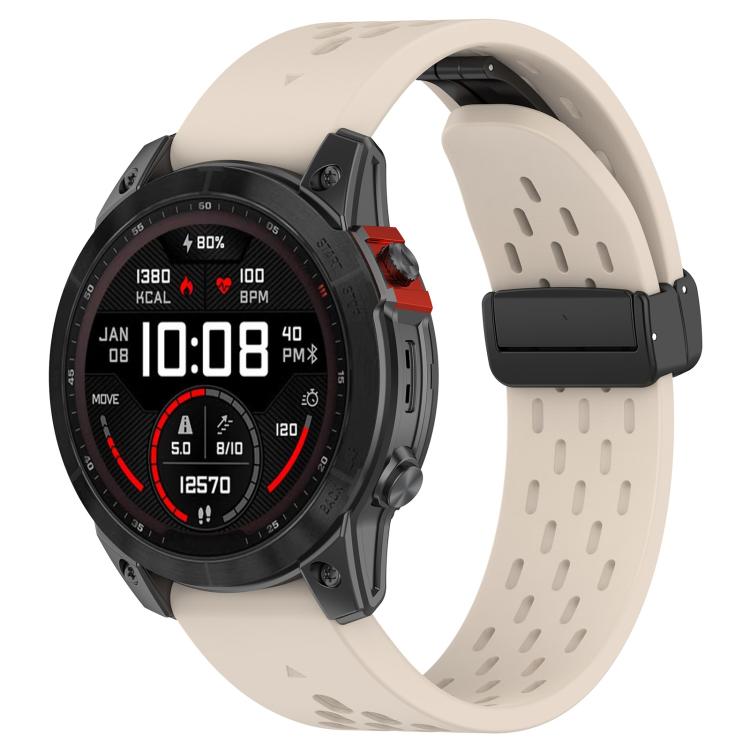 For Garmin QuickFit 26mm Kalebol Magnetic Buckle Silicone Watch Band(Starlight) - free shipping - PMc TechLife - Order now!