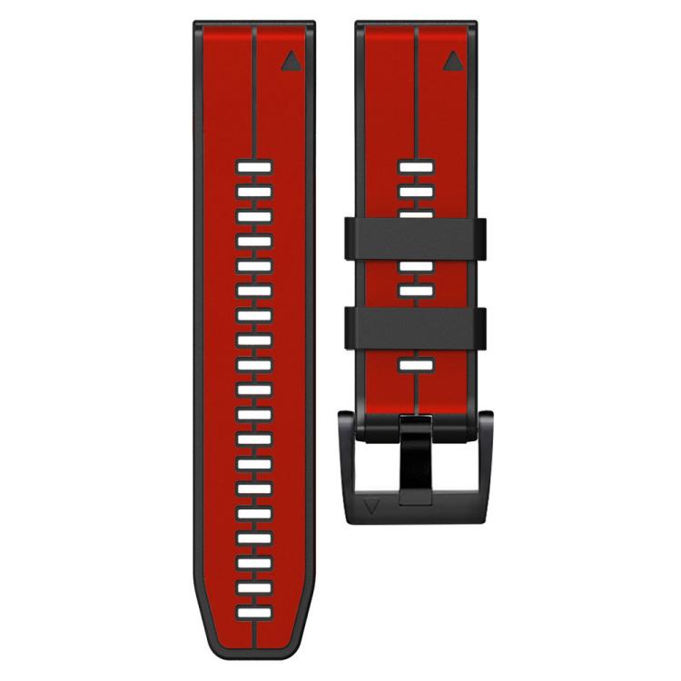 For Garmin QuickFit 22mm Kalebol Two-color Pin Silicone Watch Band(Red Black) - free shipping - PMc TechLife - Order now!